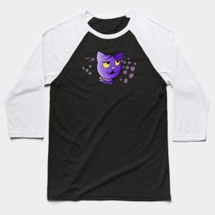 Cartoonish Cat Baseball T-Shirt